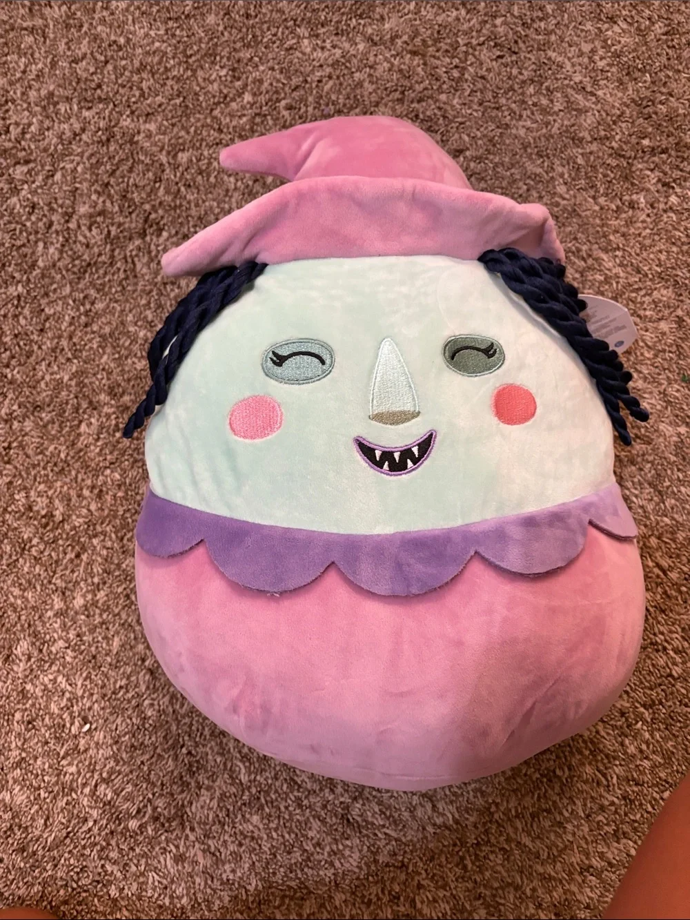 Disney Squishmallows Shock Plush - Pink, Mint & Navy Braids